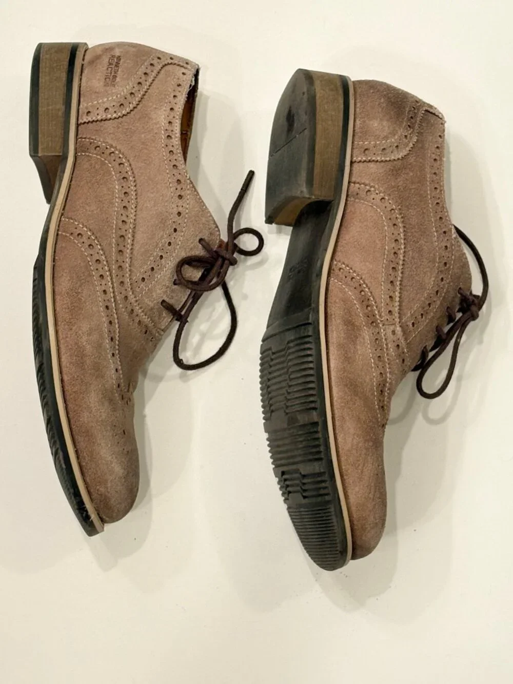 Kenneth Cole Reaction Rogue Trip suede wingtip Oxfords, 9.5 M